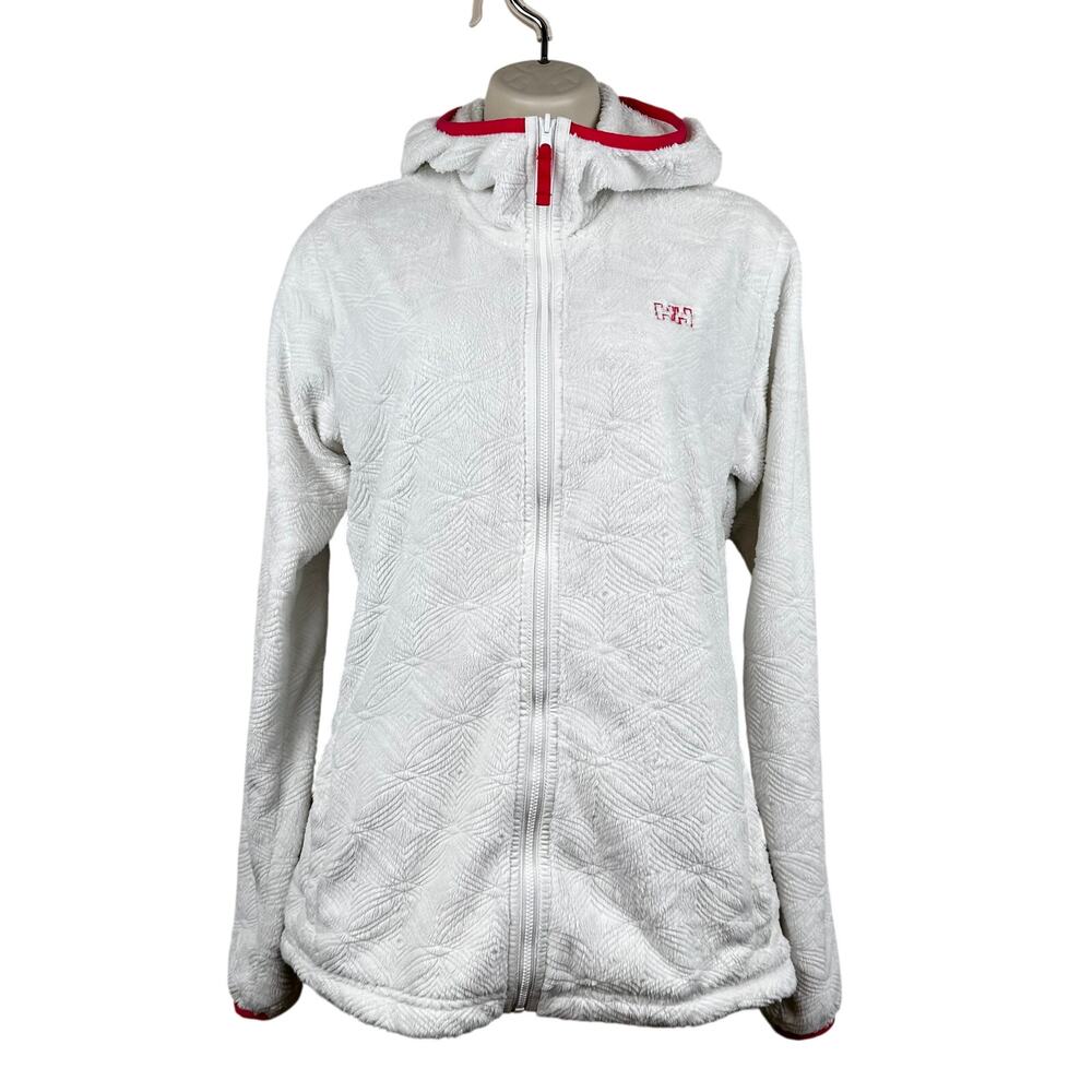Helly Hansen Women's Precious Fleece Jacket Full Zip Hooded White Large Outdoor